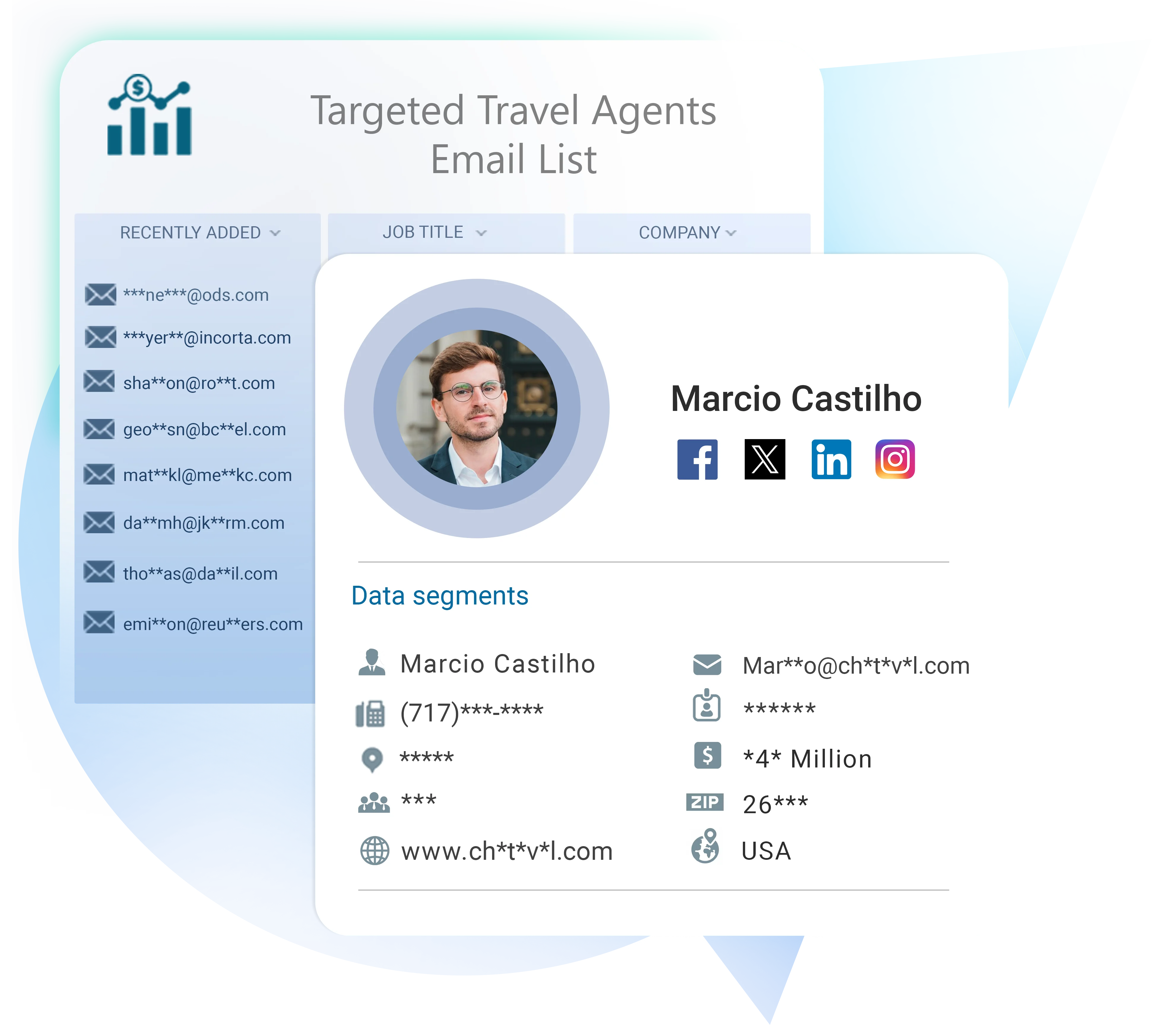 travel agents email list